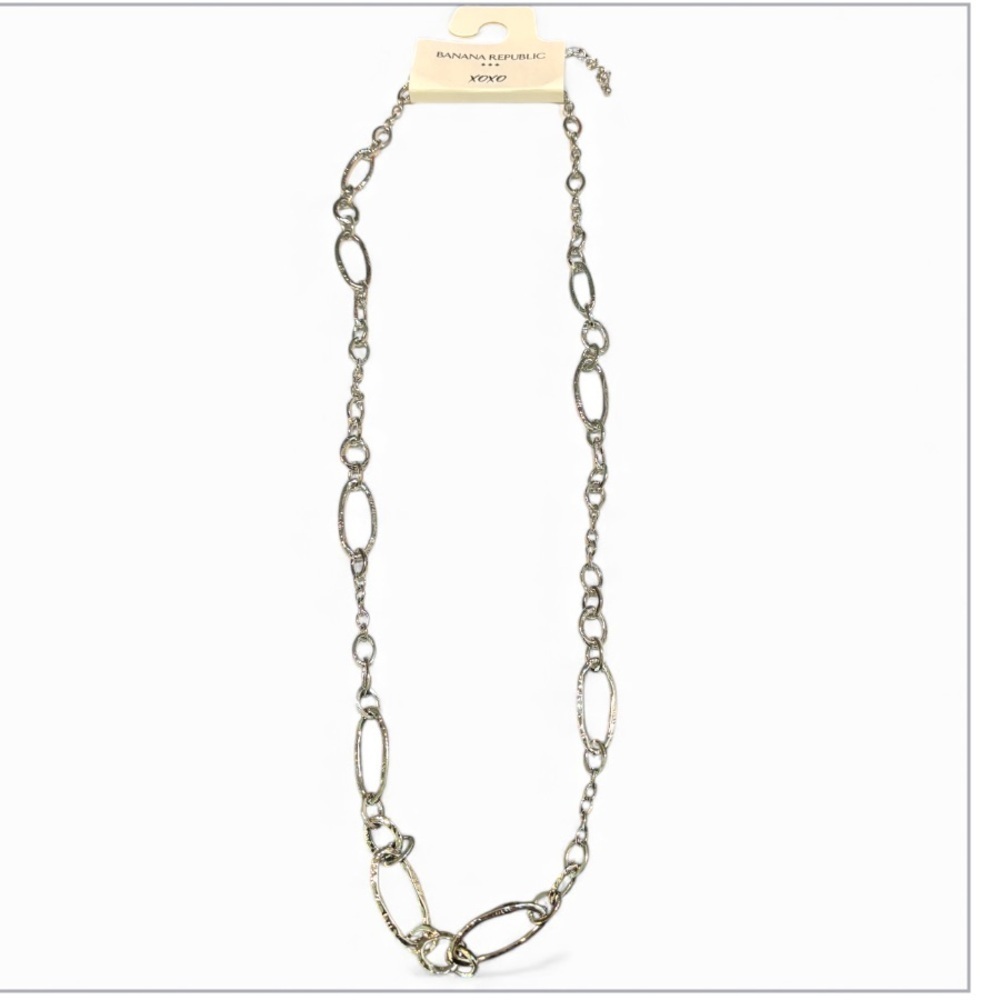 Banana Republic Silver Oval Link Necklace
